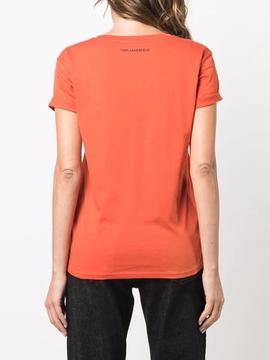 Camiseta Karl Lagerfeld naranja Ikonik Karl Pocket