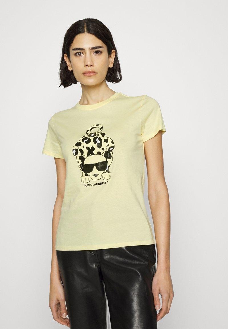 Camiseta Karl Lagerfeld amarilla Big Ikonik Animal