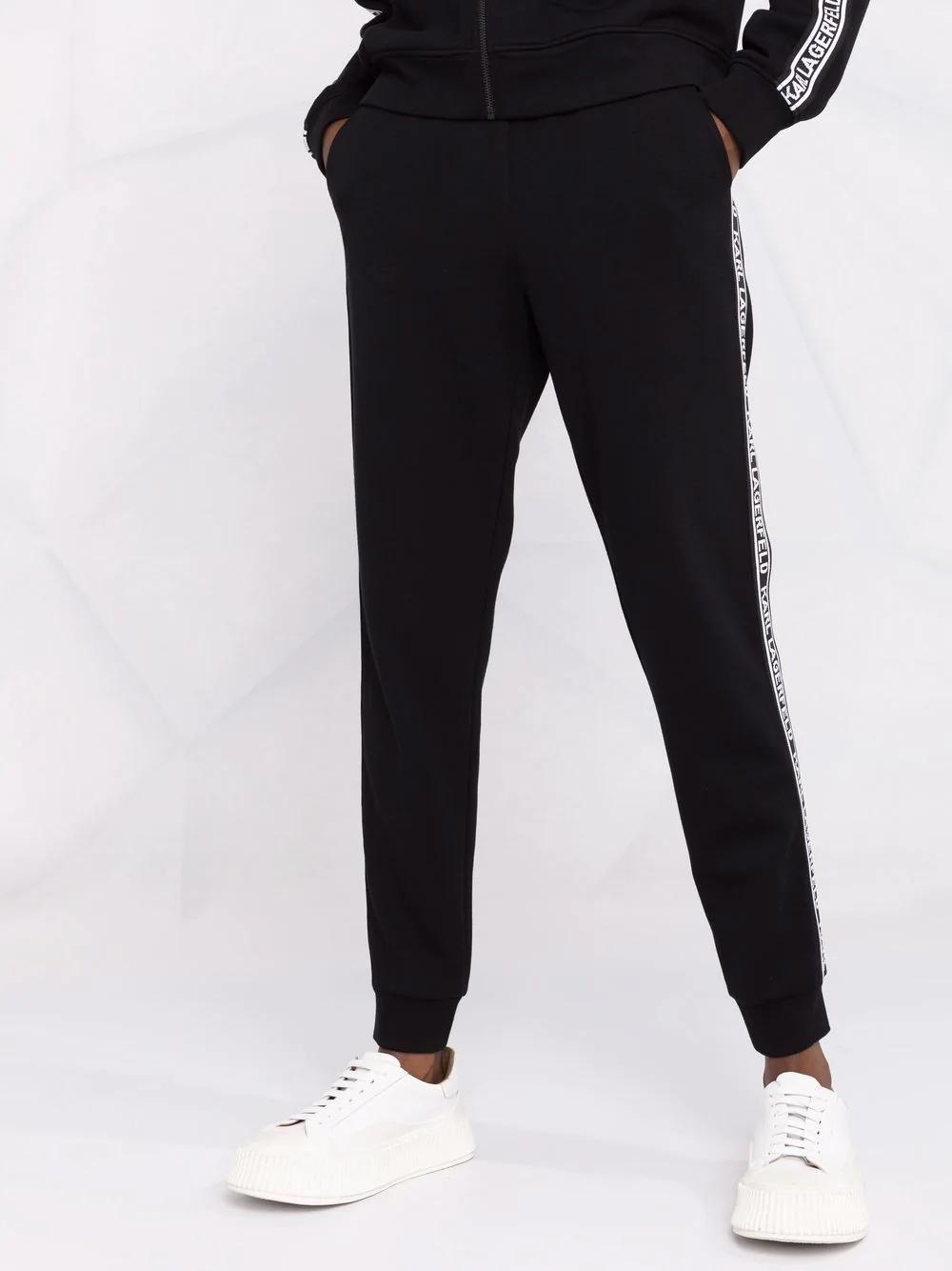 Pantalon Karl Lagerfeld negro Double Jersey Logo