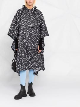 Poncho ikonik aop rain poncho negro