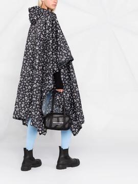 Poncho ikonik aop rain poncho negro