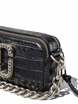 Bolso Marc Jacobs The Croc Snapshot Leather Black