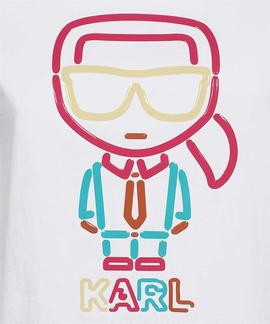 Camiseta Karl Lagerfeld blanca jelly karl logo