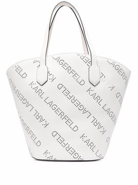 Bolso Karl Lagerfeld bl k/punched logo large tote