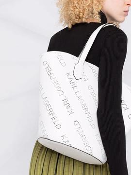 Bolso Karl Lagerfeld bl k/punched logo large tote