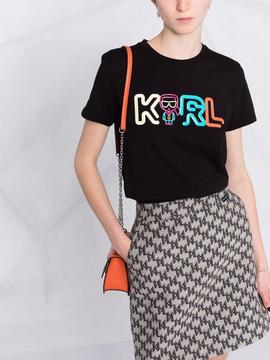 Camiseta Karl Lagerfeld negra letras jelly karl