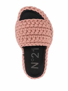 Sandalias nude slippers crochet