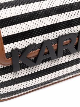 Bolso Karl Lagerfeld ByN k/letters woven crossbody