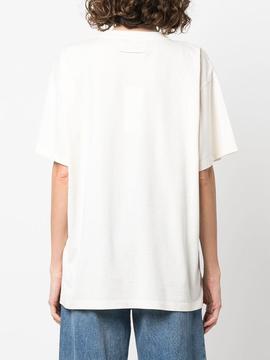 Camiseta MM6 blanca diseño ave larga