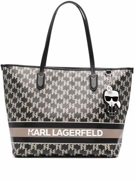 Bolso Karl Lagerfeld ngr k/ikonik mono stripe tote