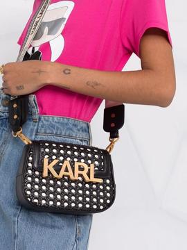 Bolso Karl Lagerfeld ngr k/letters woven crossbody