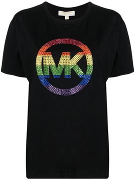 Camiseta Michael Kors negra Pride Rhnstn Raibow