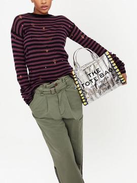 Bolso Marc Jacobs plata The Medium Tote costuras