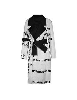Abrigo Karl Lagerfeld double faced coat negra