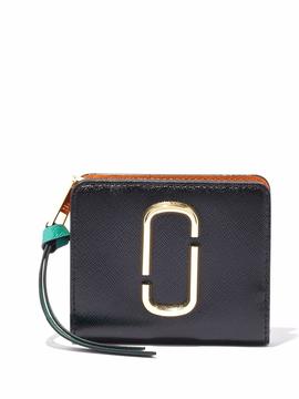 Cartera Marc Jacobs negra mini compact wallet