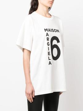Camiseta MM6 Maison Margiela blanca logo