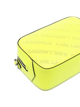 Bolso Karl Lagerfeld amarillo k/punched logo camerabag