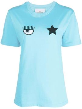 Camiseta Chiara Ferragni azul Eye Star Embro