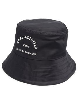 Gorro Karl Lagerfeld negro nylon rev bucket hat