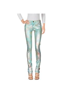 Jeans 75 Faubourg verdes brillo plata