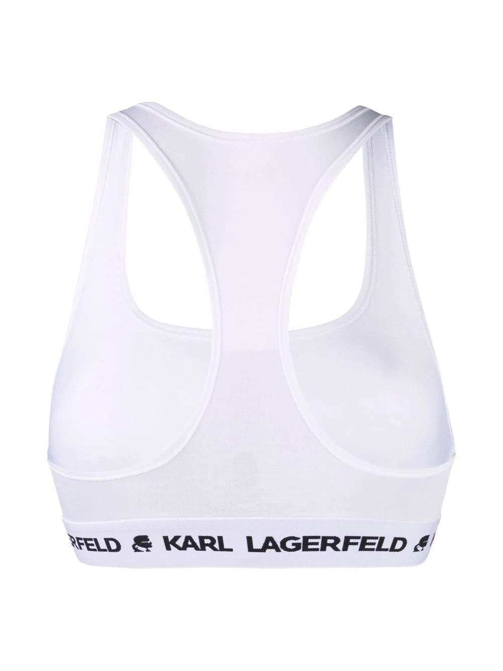 Sujetador Karl Lagerfeld blanco logo bralette