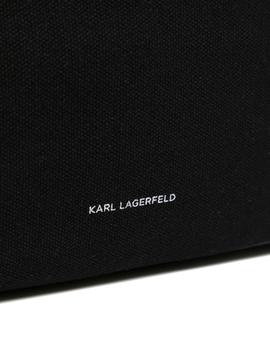 Bolso Karl Lagerfeld negro ikonik large canvas tot