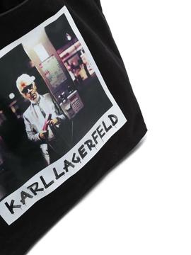 Bolso Karl Kagerfeld negro karl archive canvas sho