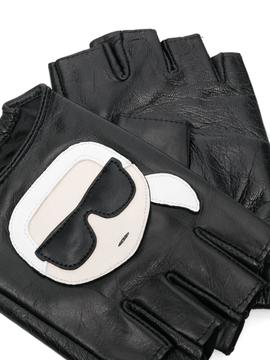 Guantes Karl Lagerfeld negros ikonik gloves