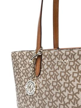 Bolso DKNY logo caramelo Bryant MD Tote
