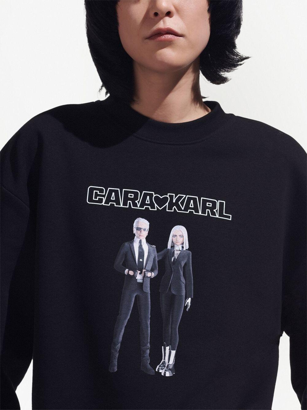 Sudadera Karl Lagerfeld negra klxcd avatar sweatsh