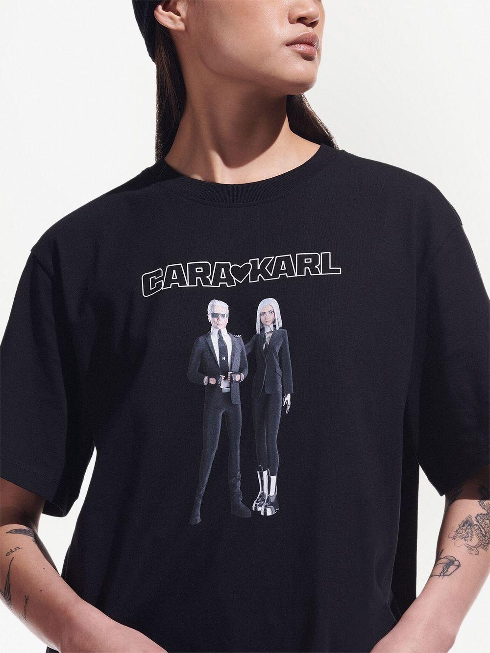 Camiseta Karl Lagerfeld negra klxcd avatar t shirt