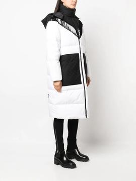 Abrigo Karl Lagerfeld blanco long down coat w mono