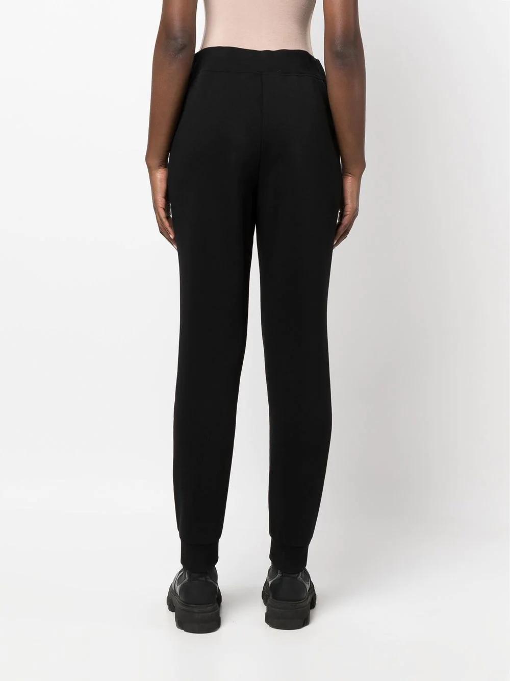 Pantalones Karl Lagerfeld negros monogram rhinesto