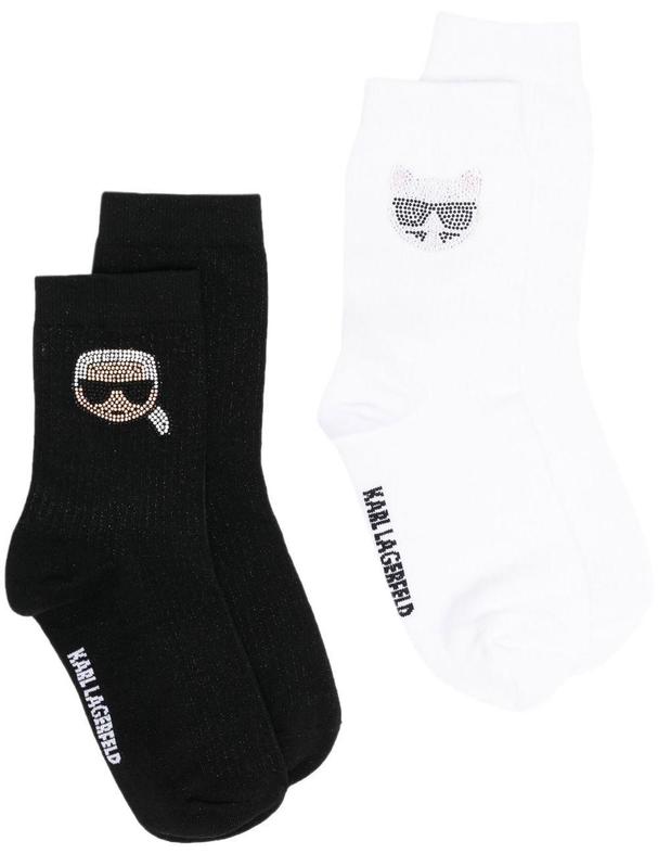 Calcetines Karl Lagerfeld ikonik rhinestone sock 2