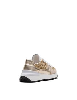 Sneaker Car Shoe dorado Calzature Donna Glitter