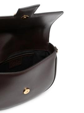 Bolso Karl Lagerfeld marrón saddle medium