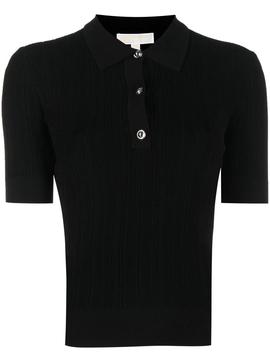 Polo Michael Kors negro Button Polo Sweater