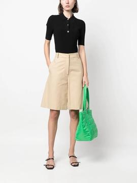 Polo Michael Kors negro Button Polo Sweater