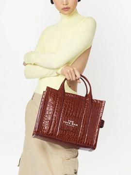 Bolso Marc Jacobs marrón The Small Tote charol