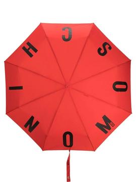 Paraguas Moschino rojo Logo