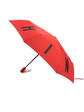 Paraguas Moschino rojo Logo