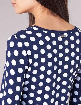 Vestido Michael Kors azul Dress with polka dots