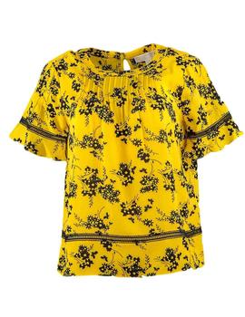 Blusa Michael Kors amarilla y negra de flores
