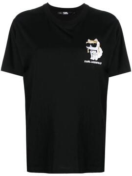 Camiseta Karl Lagerfeld negra K superstars tshirt