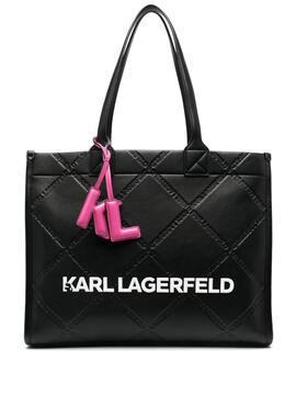 Bolso Karl Lagerfeld negro K skuare embossed lg to