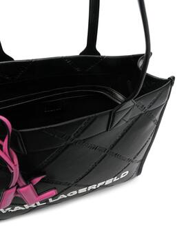 Bolso Karl Lagerfeld negro K skuare embossed lg to