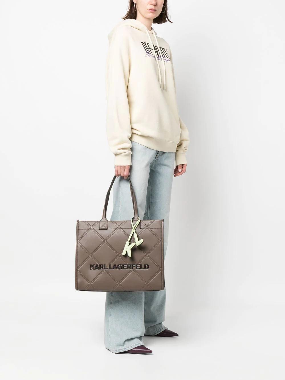 Bolso Karl Lagerfeld taupe K skuare embossed lg to