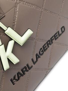 Bolso Karl Lagerfeld taupe K skuare embossed lg to