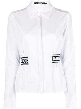 Camisa Karl Lagerfeld blanca elastic waist jersey