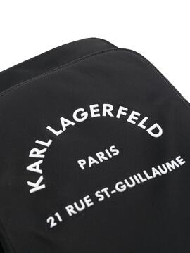 Bolso Karl Lagerfeld negro rsg nylon phone pouch